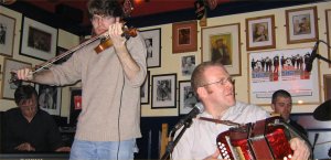 Ciaran, Caoimhin, Christy and Martin in action at The Corner House